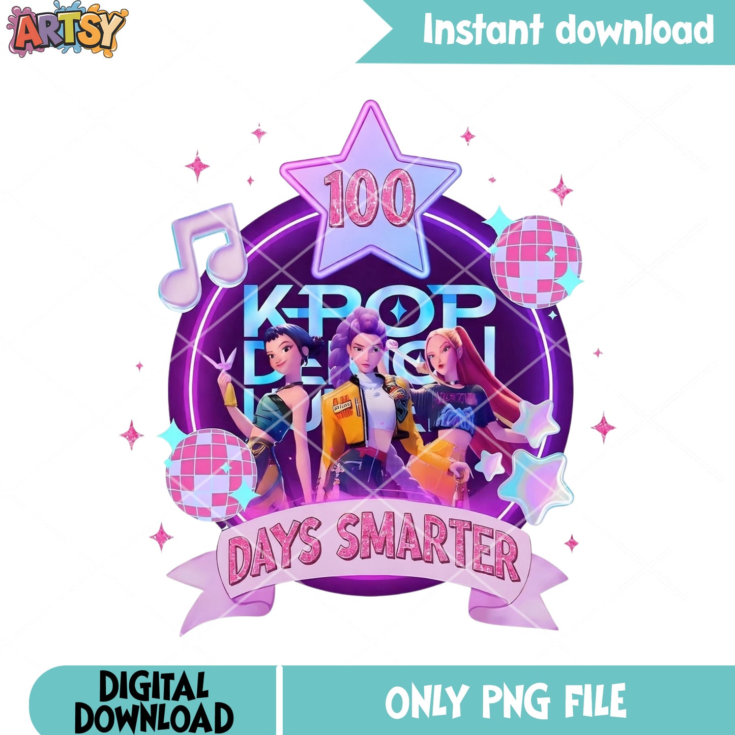 Super smarter huntrix png, kpop demon hunter png, 100 days smarter png
