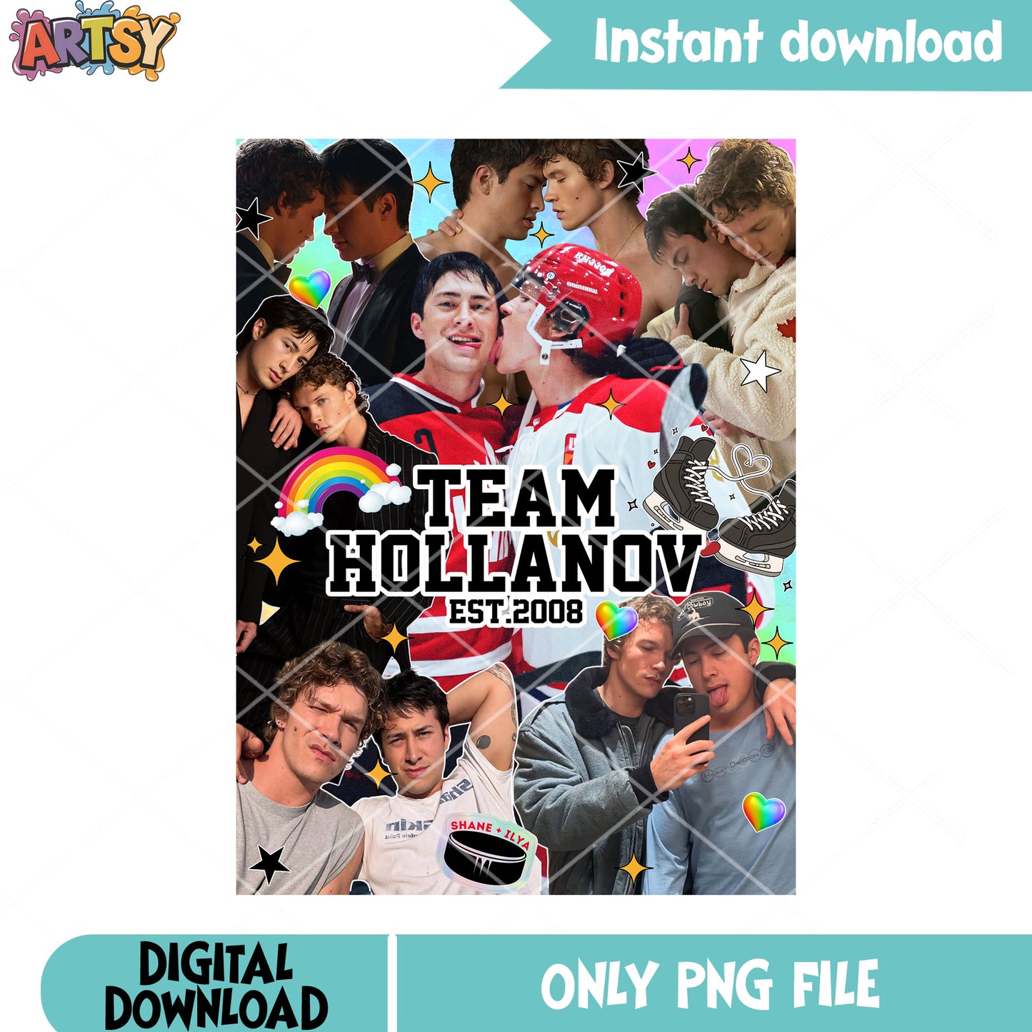 Team hollanov est 2008 png, romance hockey png, hollanov png