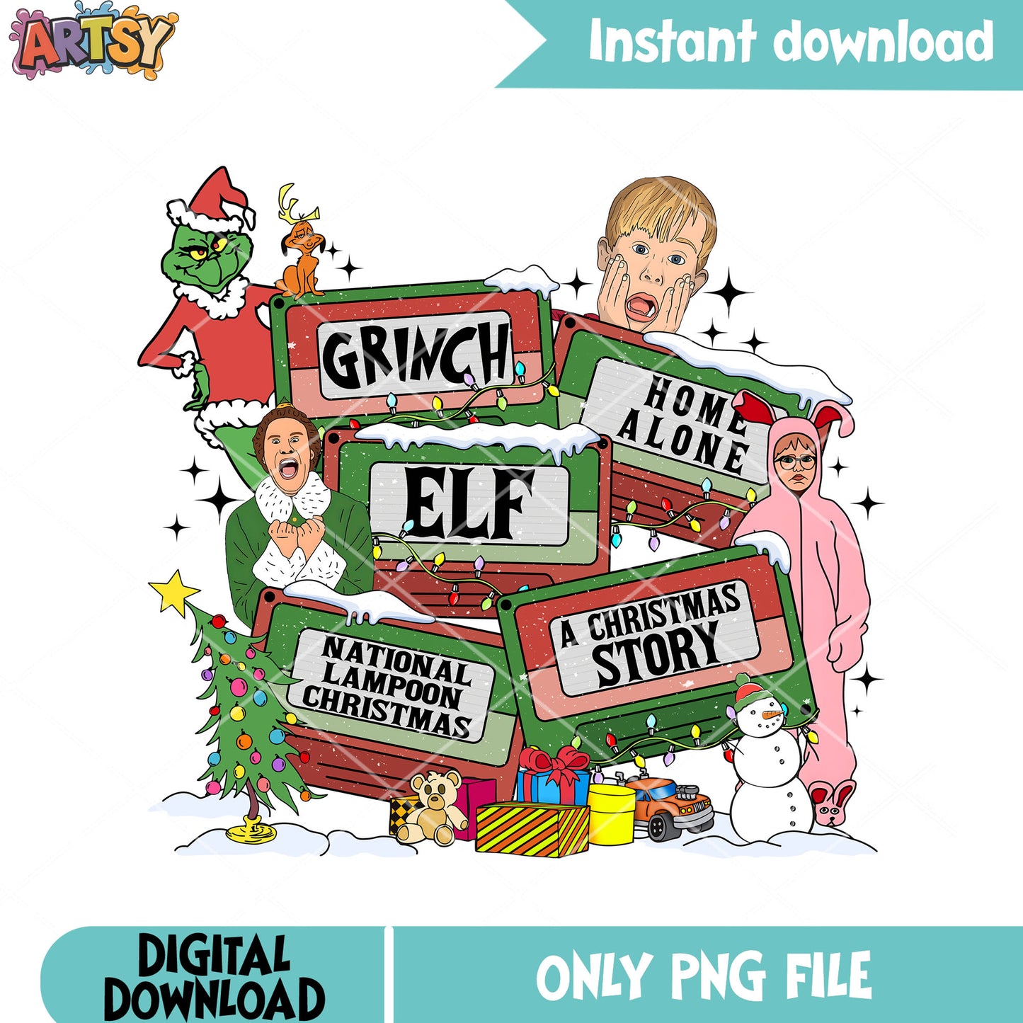 The christmas gifts movie png, elf movie png, kevin mccallister png