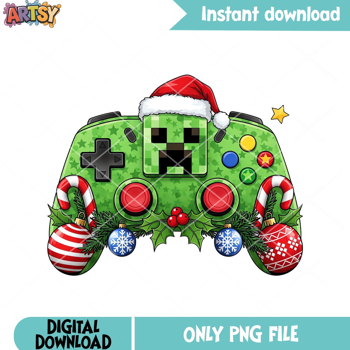 The creeper christmas gifts png, minecraft png, christmas designs png