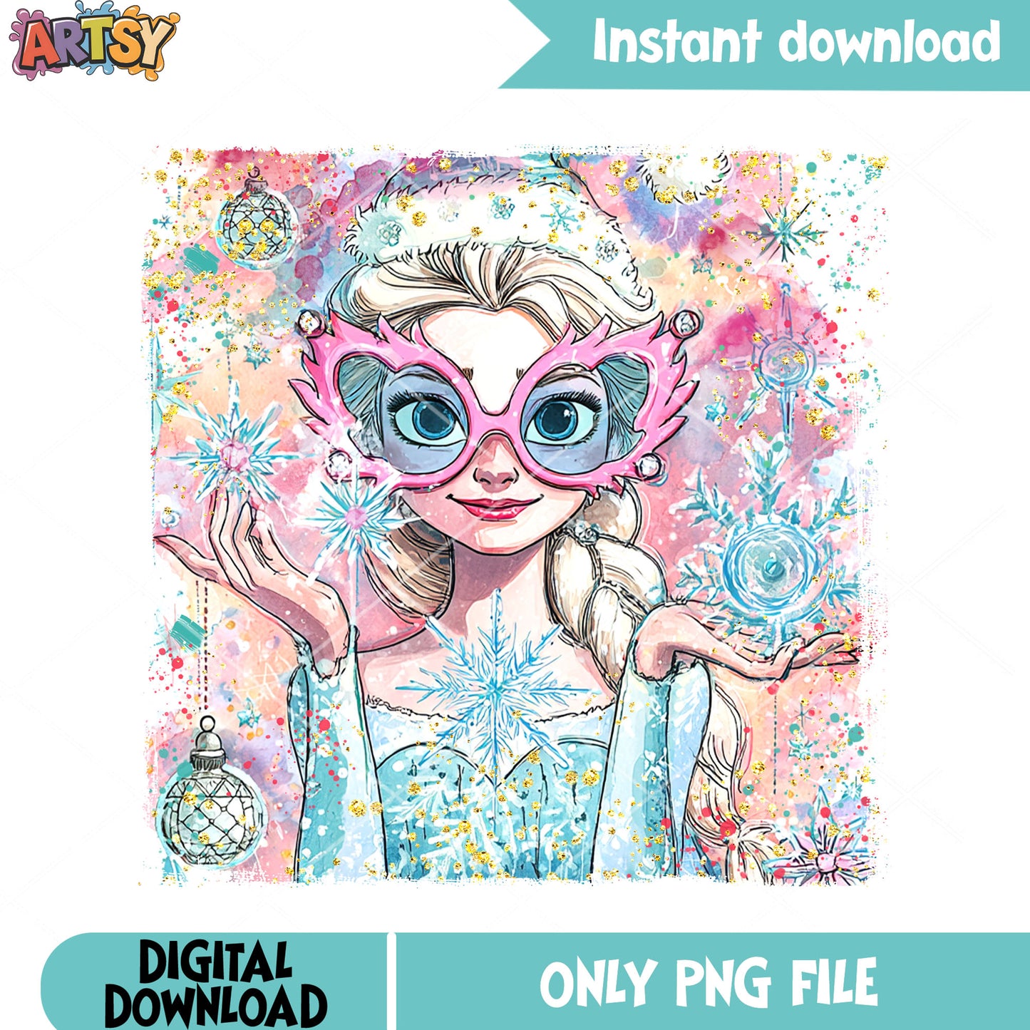 The elsa christmas princess png, frozen 2 png, merry christmas png
