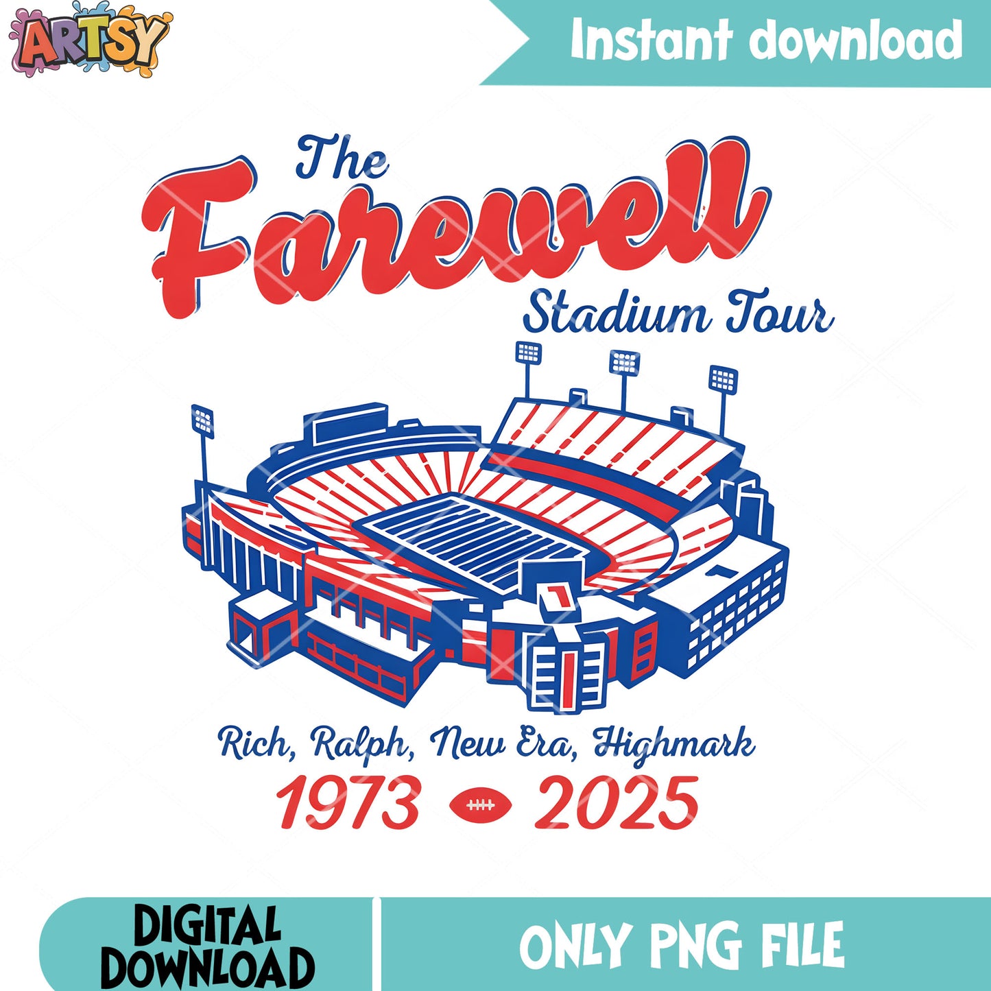 The farewell stadium 1973 png, 2025 stadium png, stadium tour png
