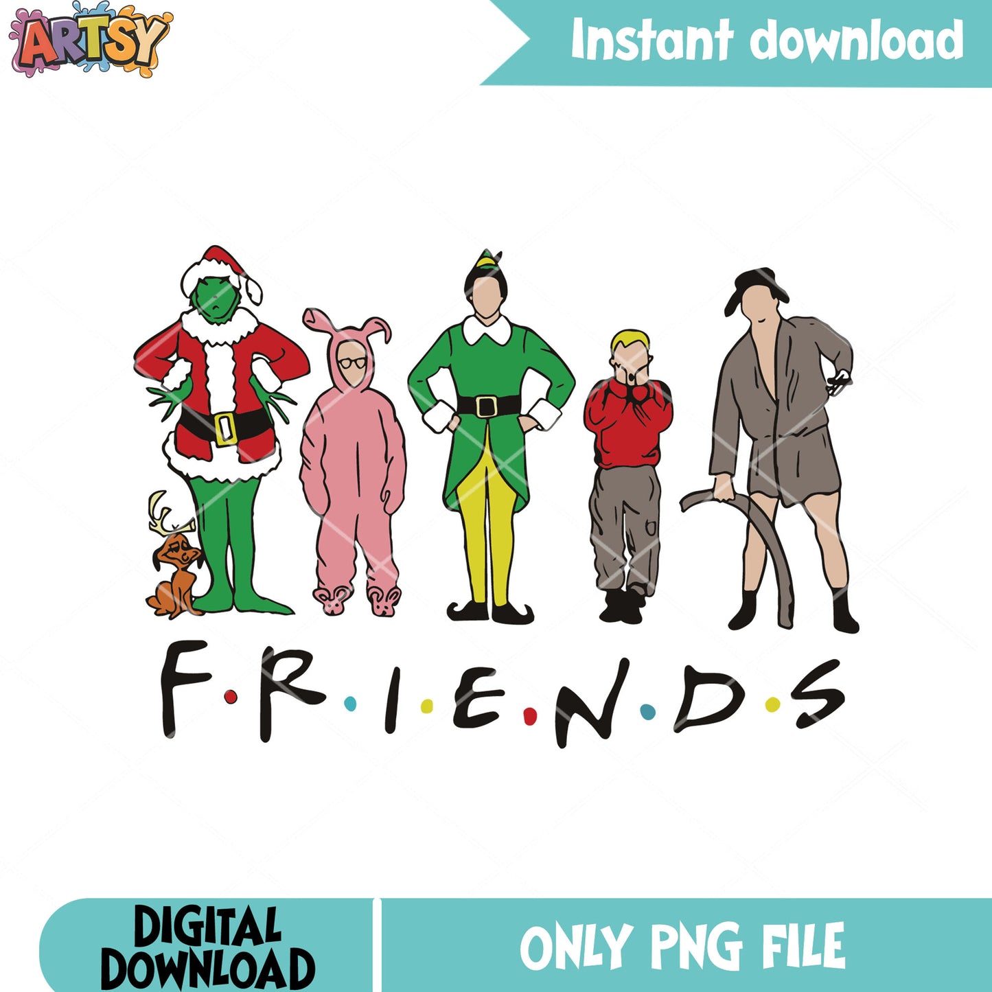 The friends movie night png, Friends tv show png, home alone png