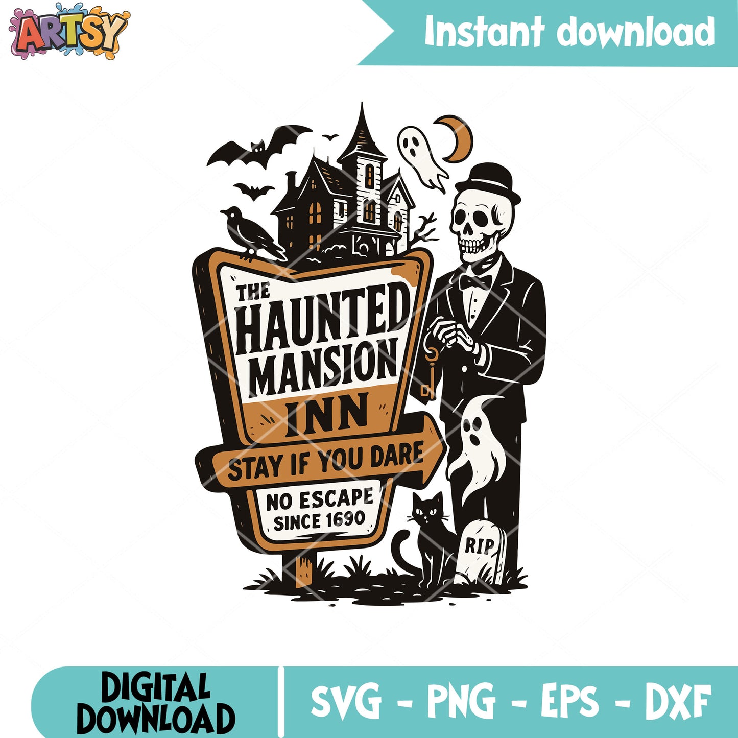 The haunted mansion horror svg, haunted mansion svg, horror halloween svg