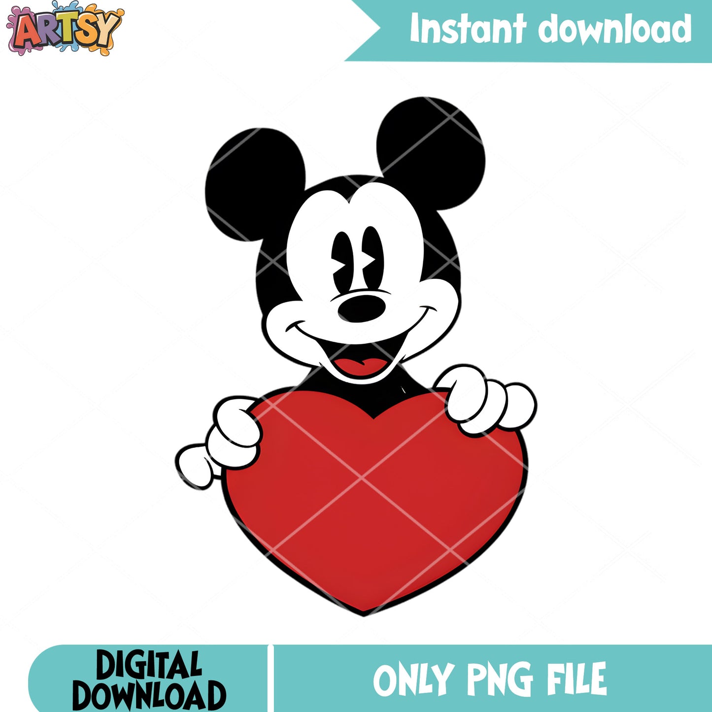 The hidden mickey heart png, valentines heart png, mickey mouse png