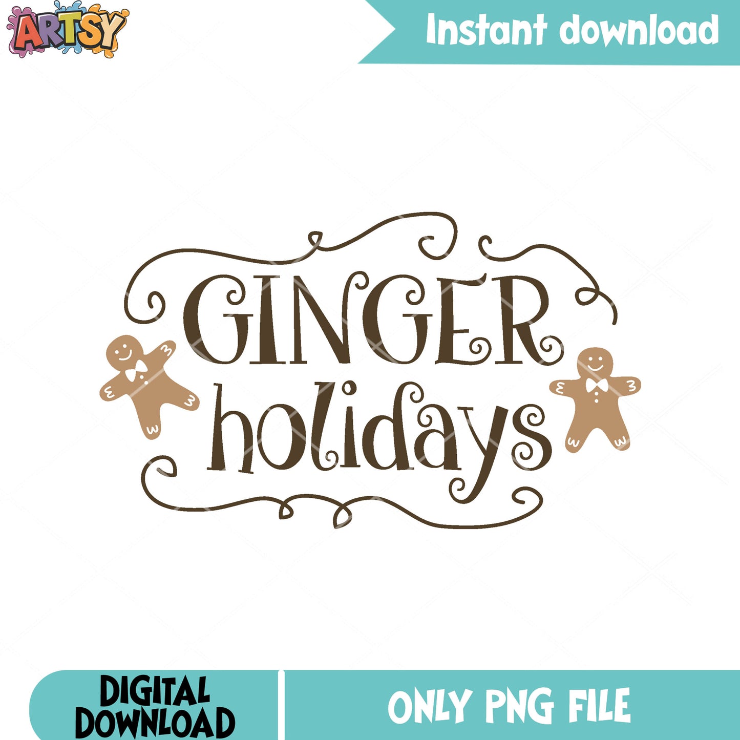 The holiday bakery png, christmas gingerbread png, christmas poster png
