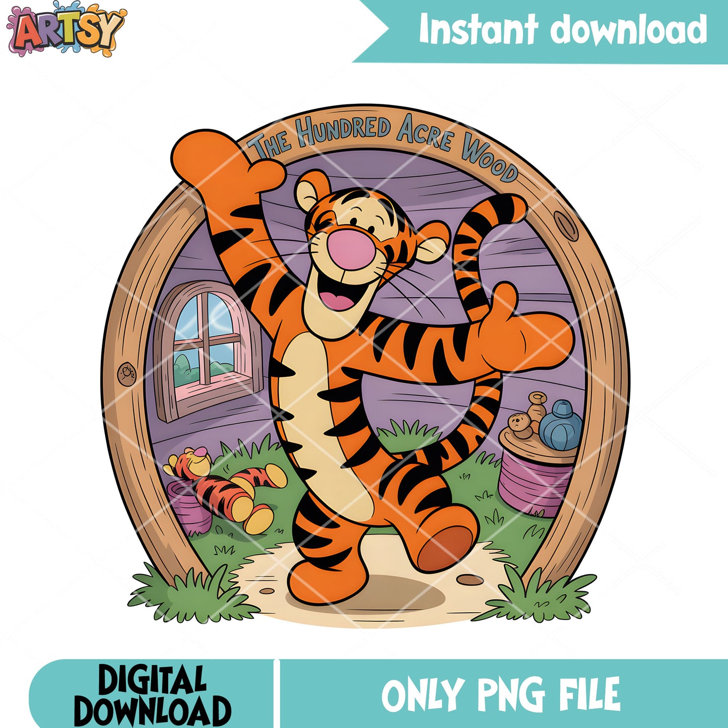 The hundred acre wood png, disney tiger png, pooh and friends png