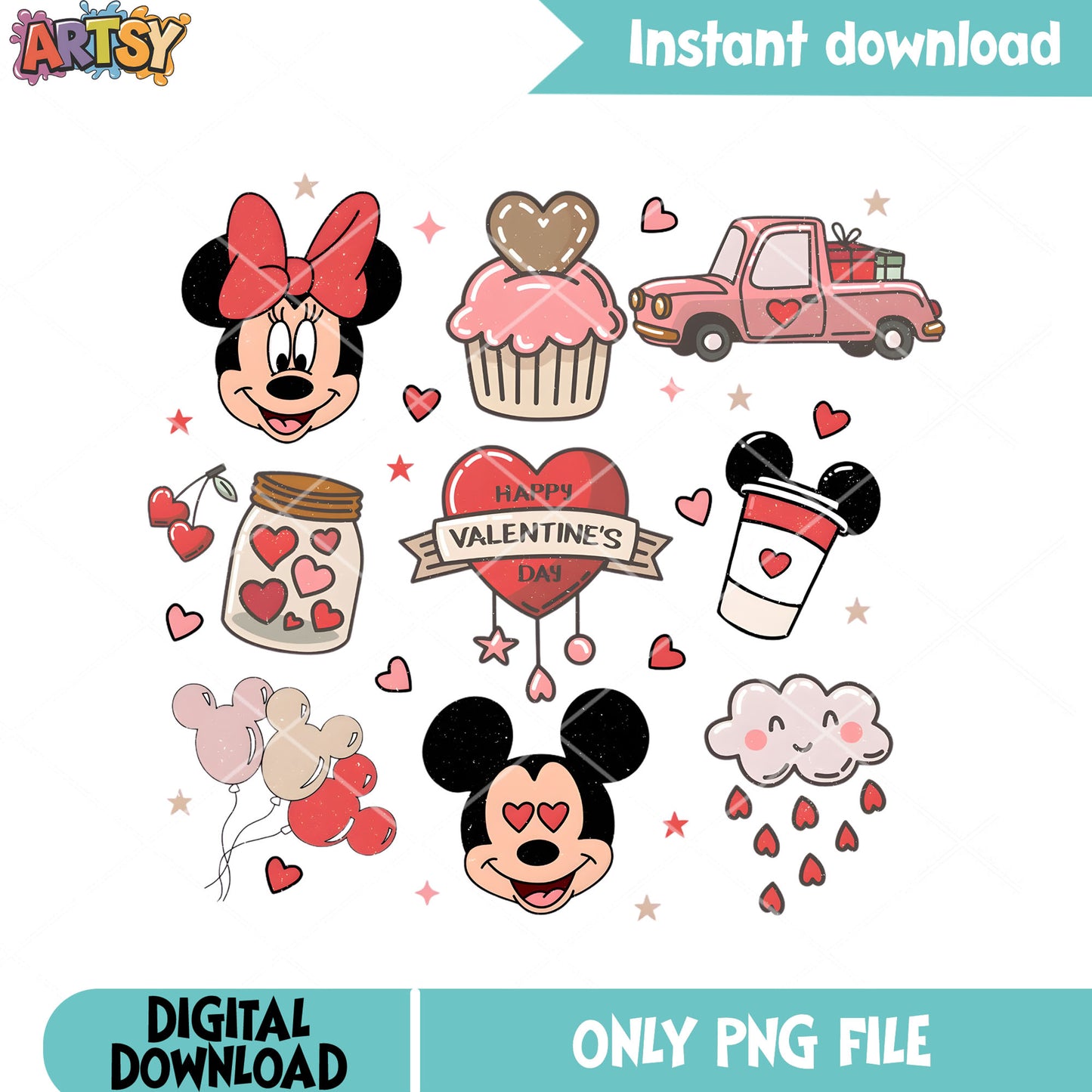 The love stuff valentine disney png, valentines png, mickey mouse png