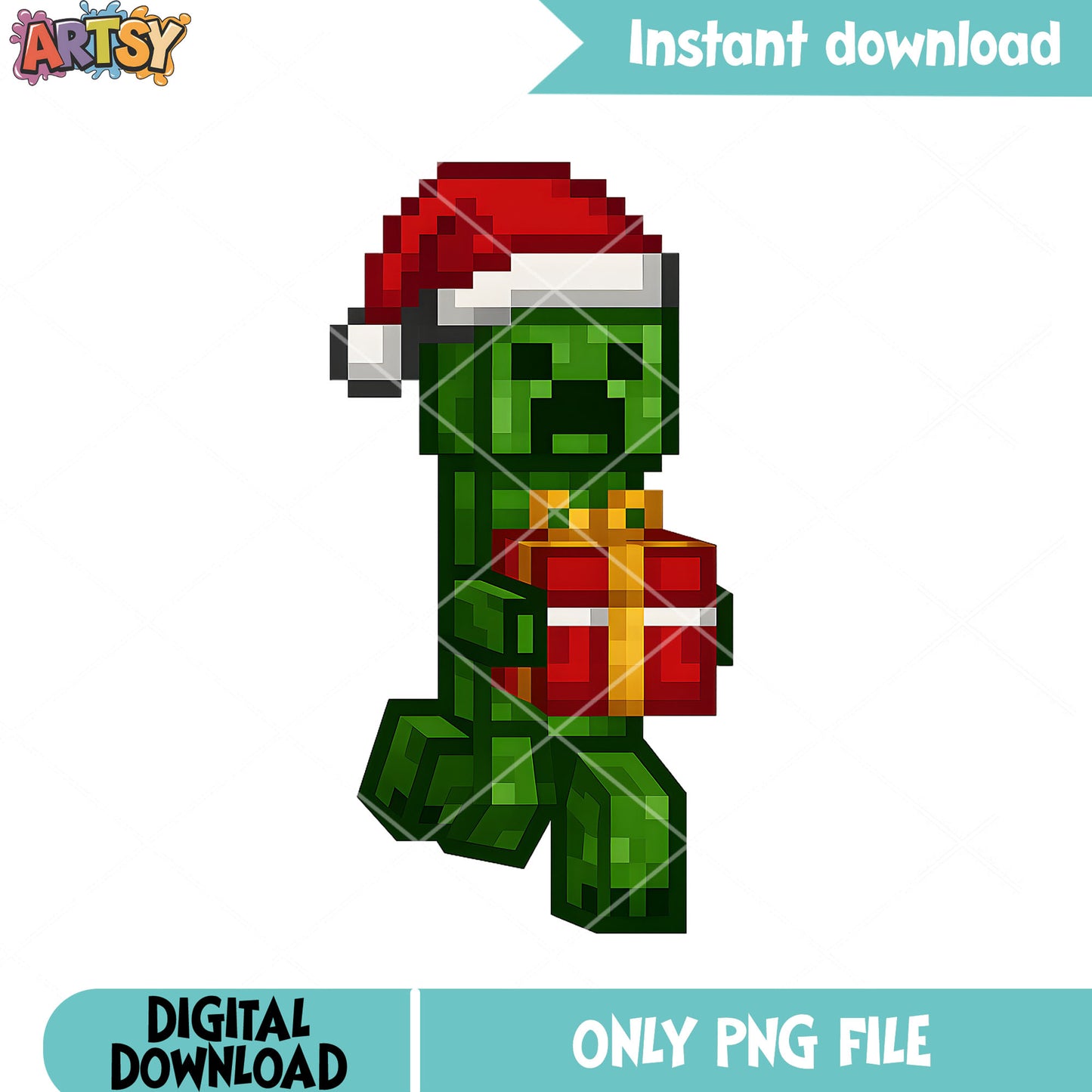 The minecraft monster xmas png, the creeper png, minecraft png