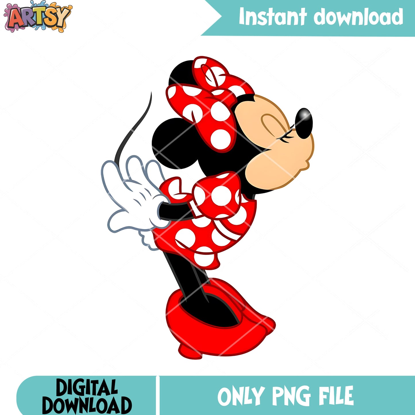 The minnie kiss valentine png, disney valentines png, minnie mouse png
