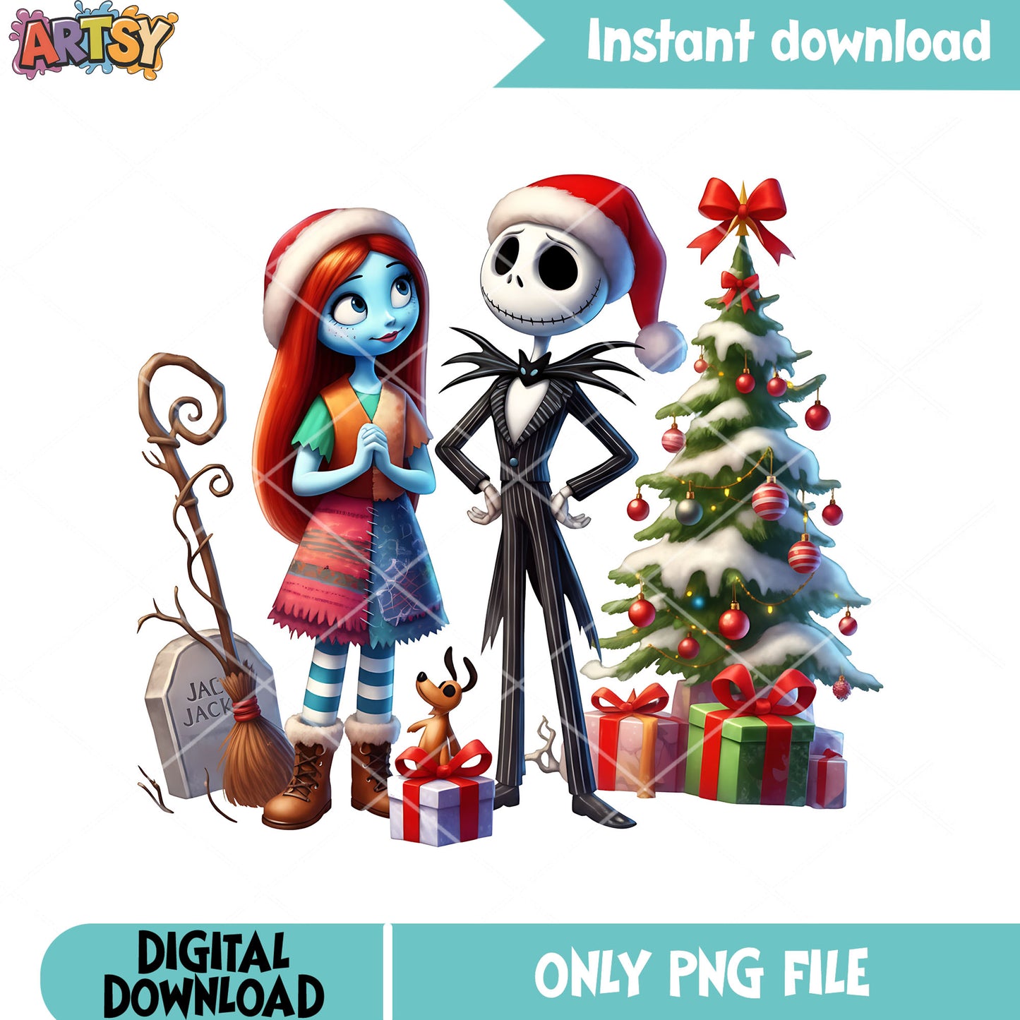 The nightmare before christmas png, jack skelington png, sally png