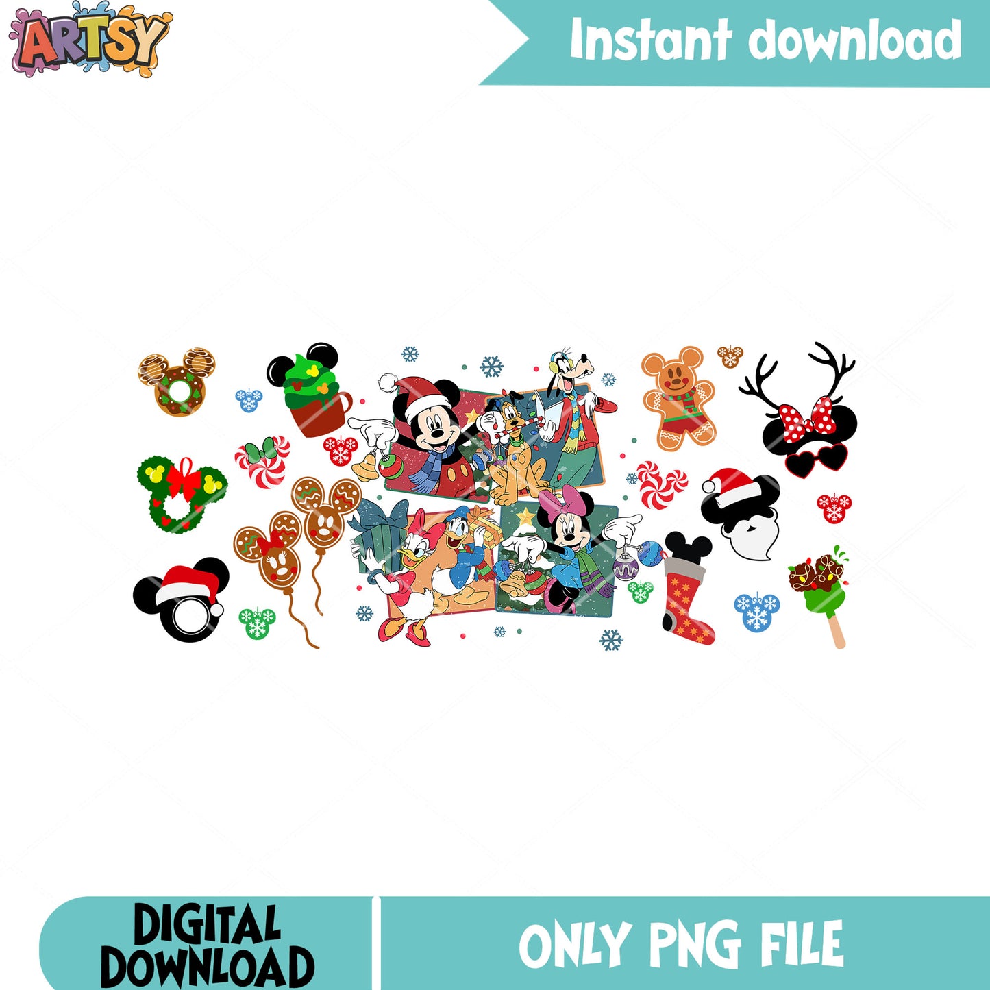 The poster christmas gifts png, disney christmas png, xmas png