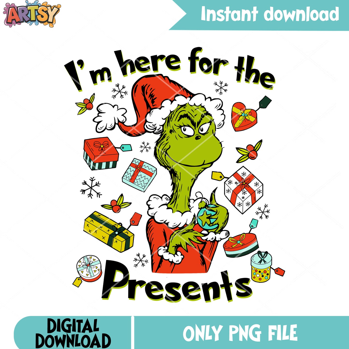 There christmas grinch and things png, santa claus png, the grinch png