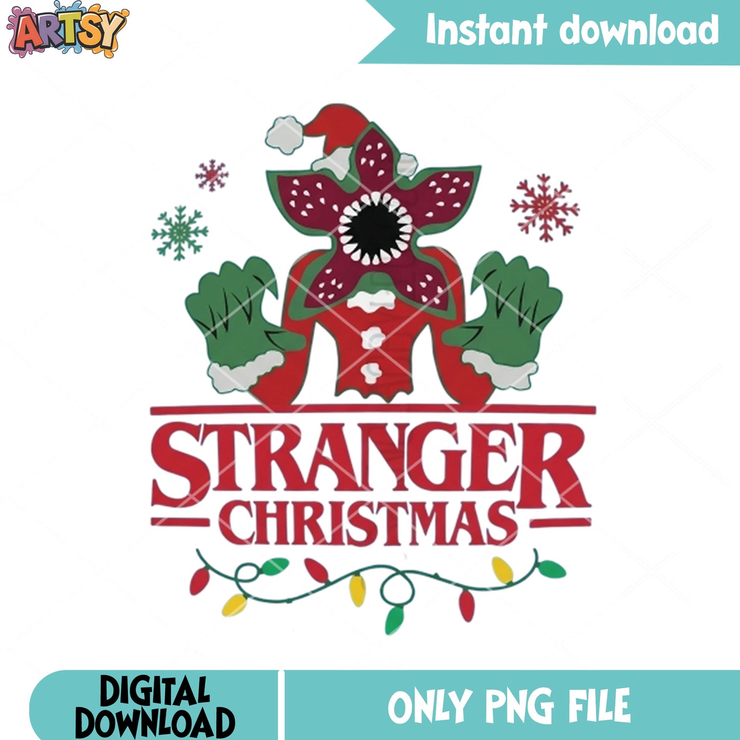 The stranger christmas png, stranger things png, dermogorgon png