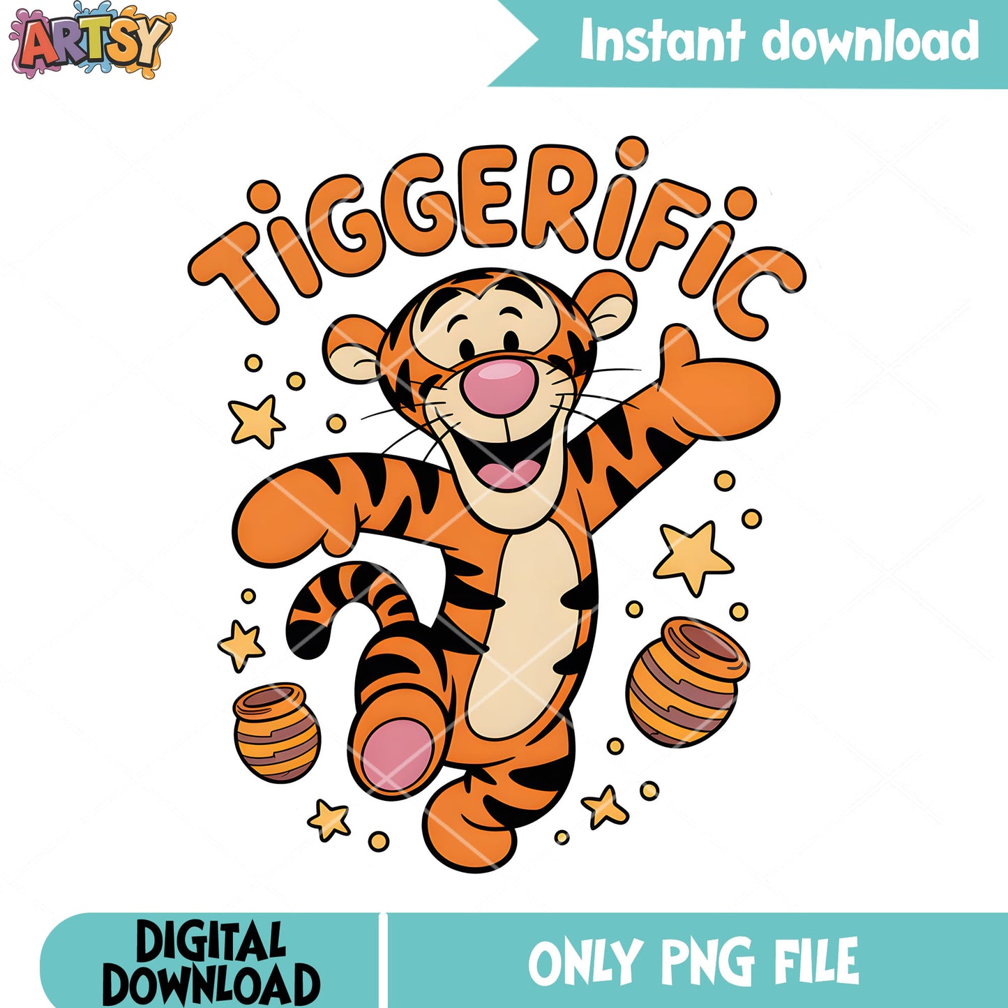 The tiger love honey png, winnie the pooh tiger png, disney movie png