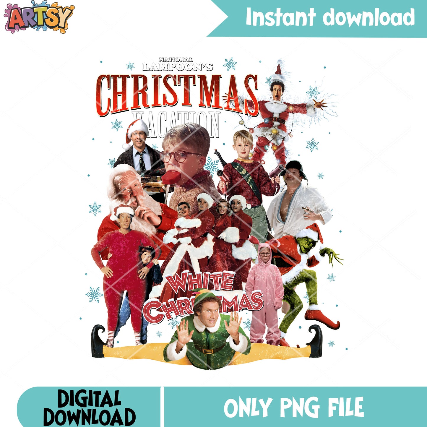 The white christmas kevin png, white christmas png, buddy the elf png