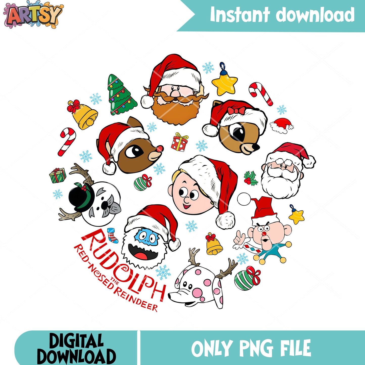 The xmas rudolph xmas reindeer png, christmas movie png, santa claus png