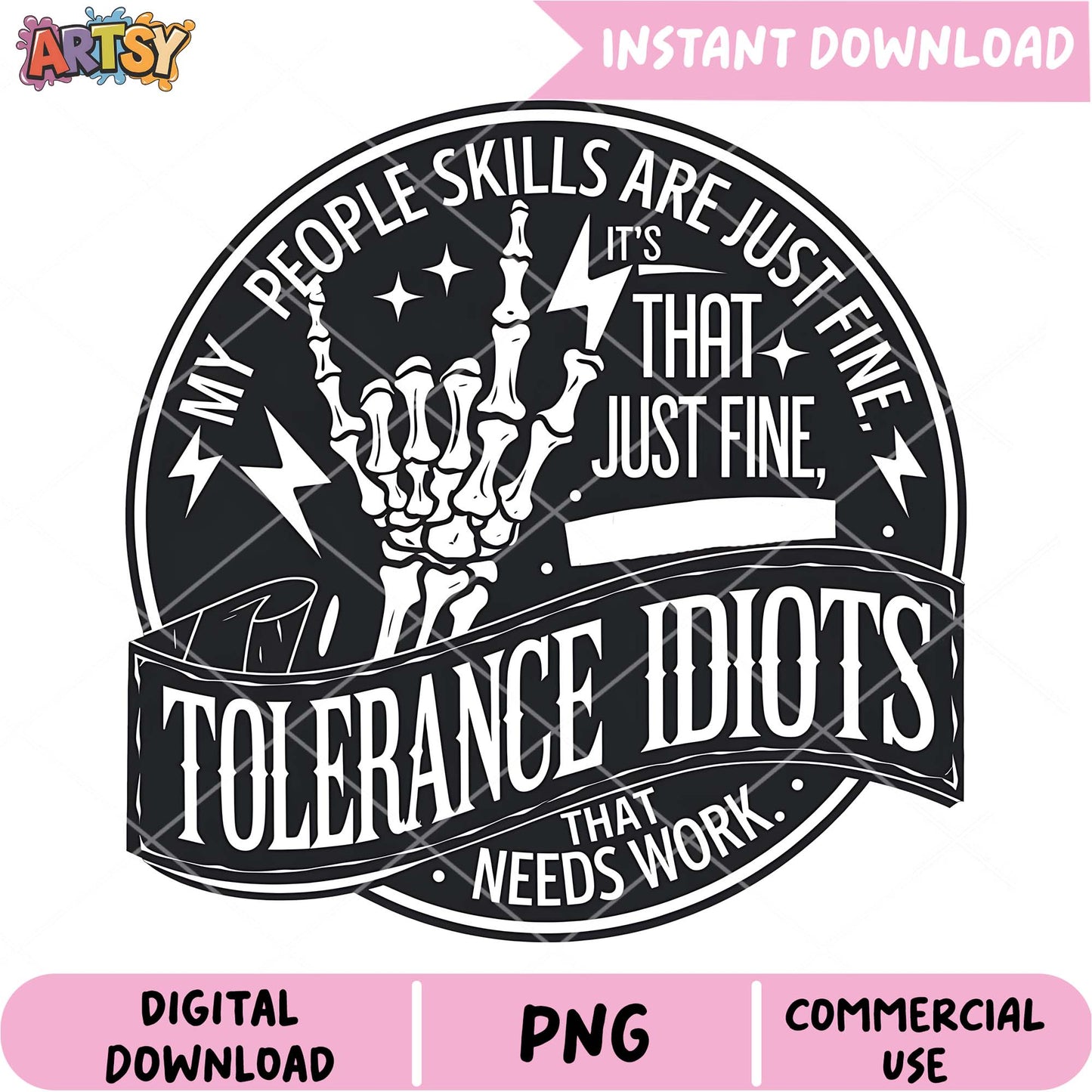 Tolerance Idiots PNG Design Download