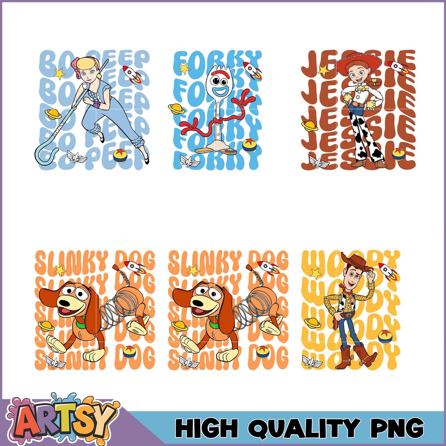 Toy Story PNG Bundle Bo Peep, Woody, Jessie, More