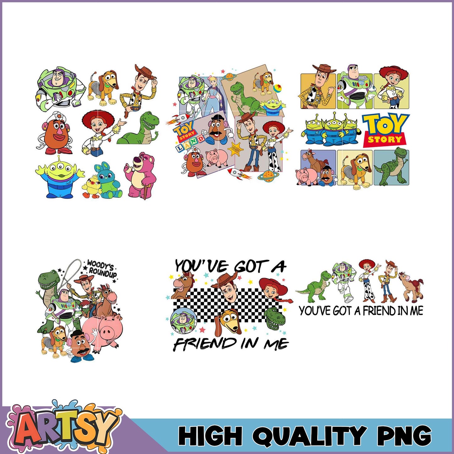 Toy Story PNG Bundle High-Quality Images for Crafts