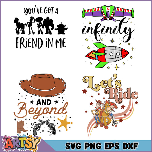 Toy Story SVG Bundle Designs & Quotes