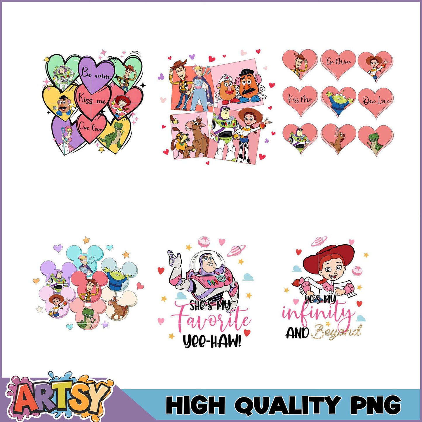 Toy Story Valentines PNG Bundle High Quality