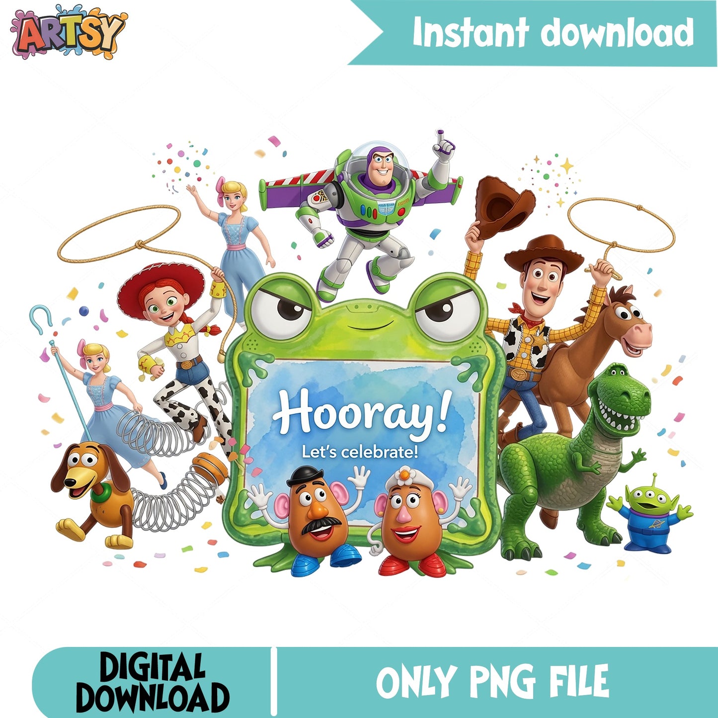 Toy Story Characters Birthday PNG, Woody Buzz Lightyear PNG, Disney PNG