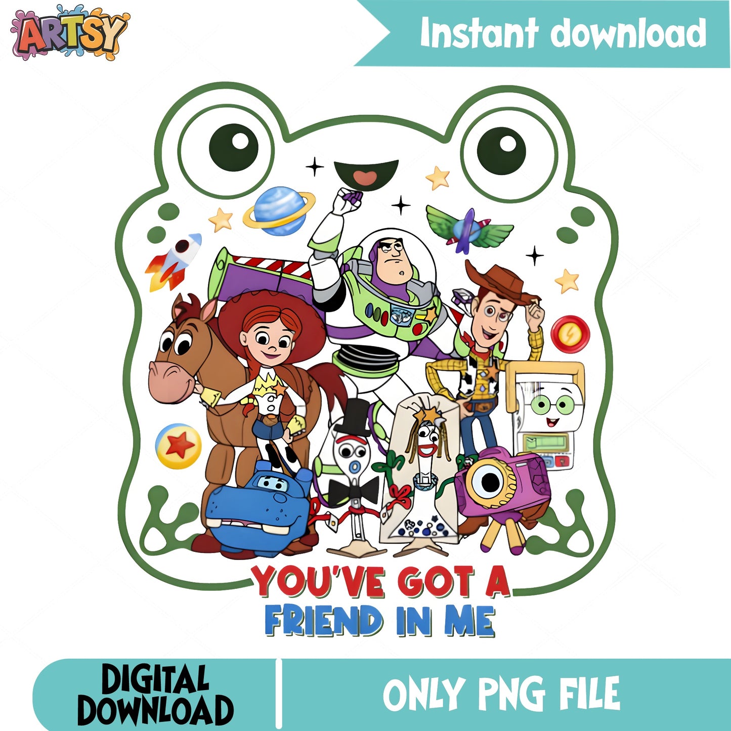 Toy Story You've Got A Friend In Me PNG, Disney PNG, Frog PNG