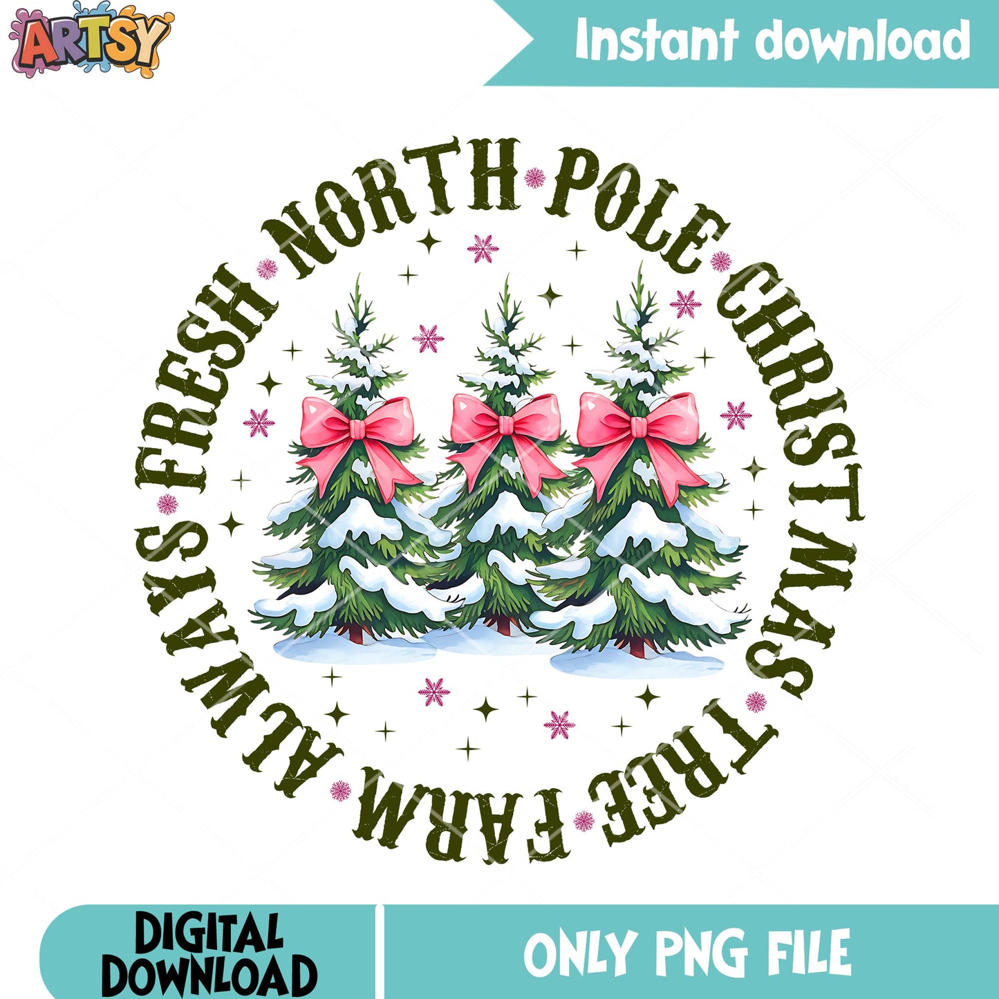Tree farm tree pink png, animal fresh png, north pole christmas png