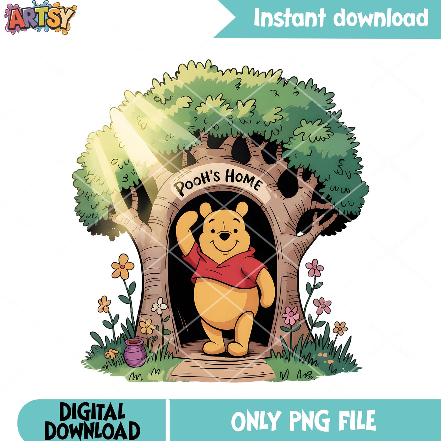Tree house for pooh png, pooh home png, winnie the pooh png