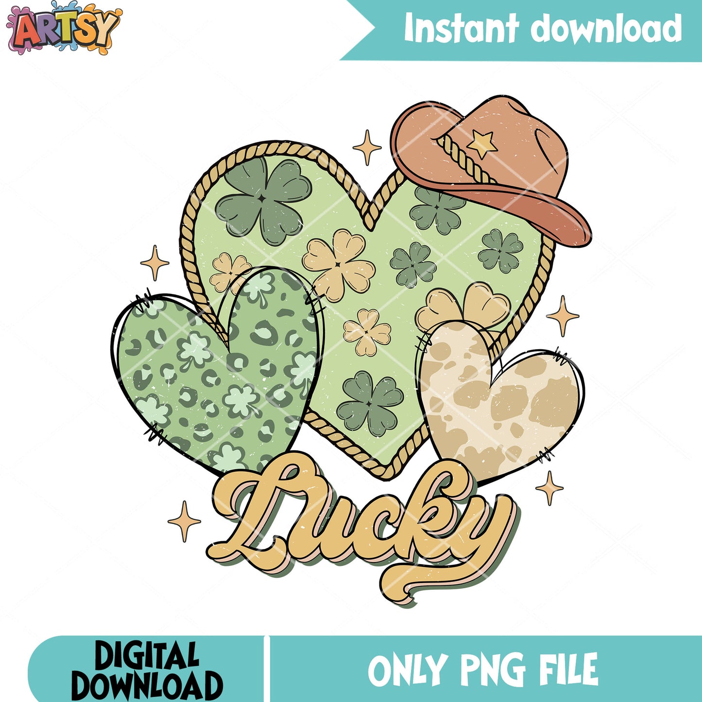 Trio heart lucky png