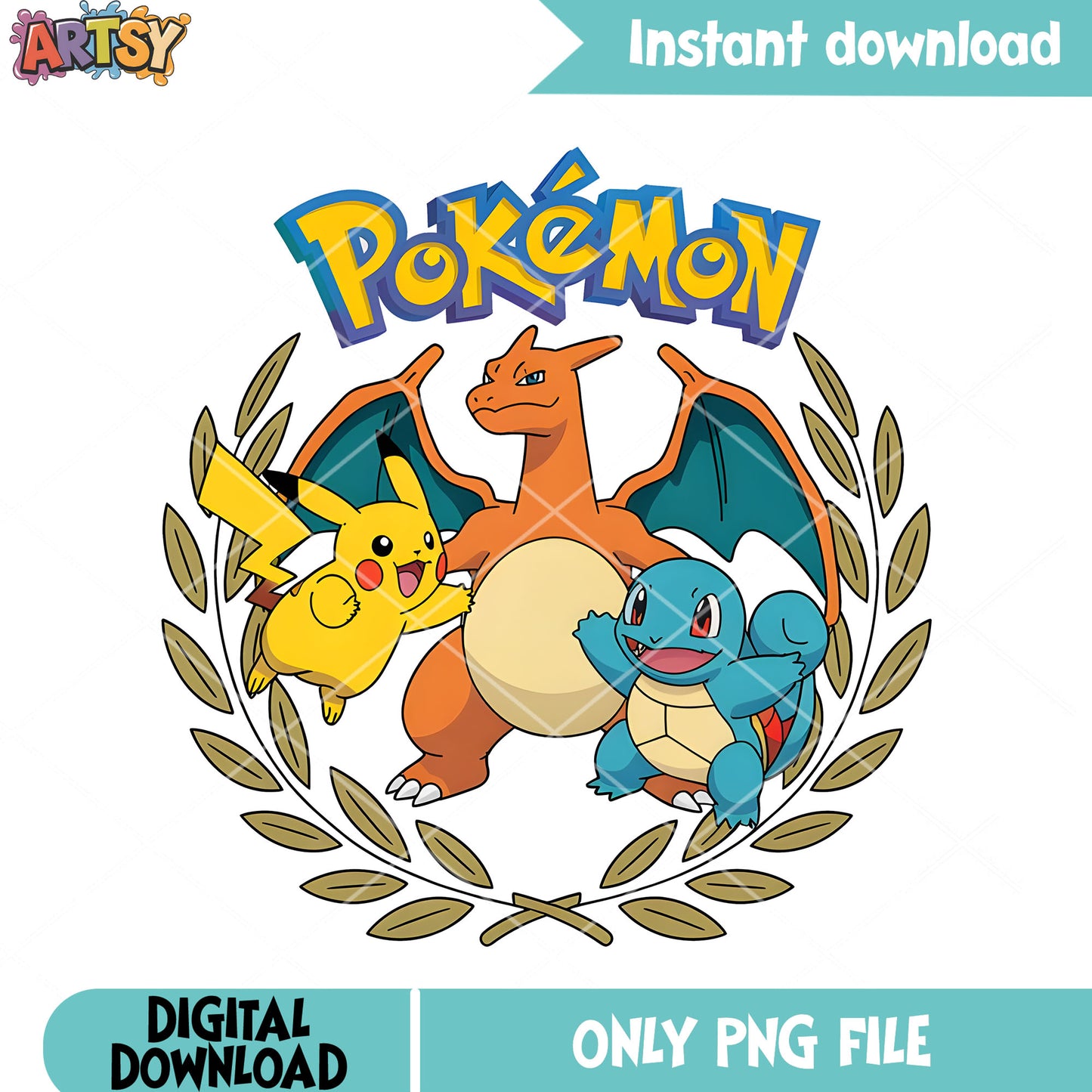 Trio pokemon poster png, pokemon gifts png, nintendo charizard png