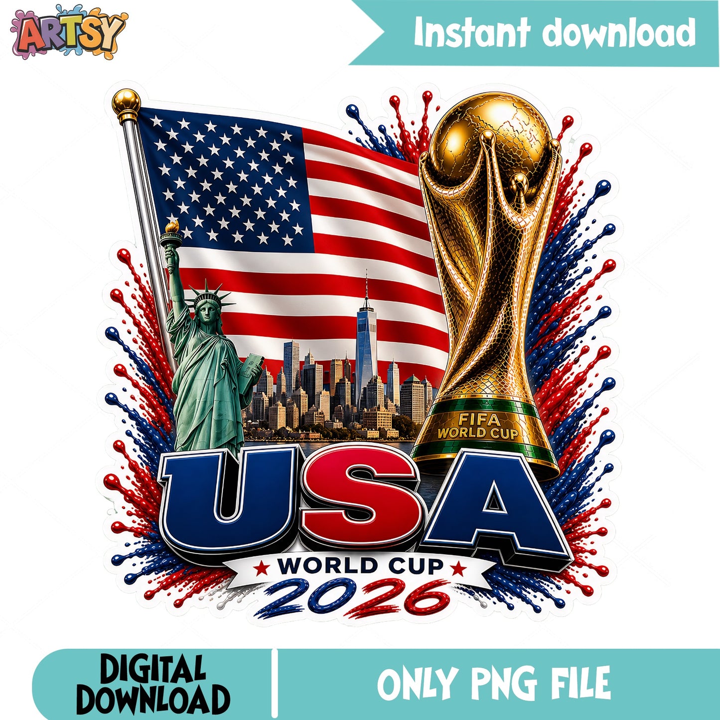 USA World Cup 2026 PNG, FIFA World Cup PNG, Soccer USA PNG