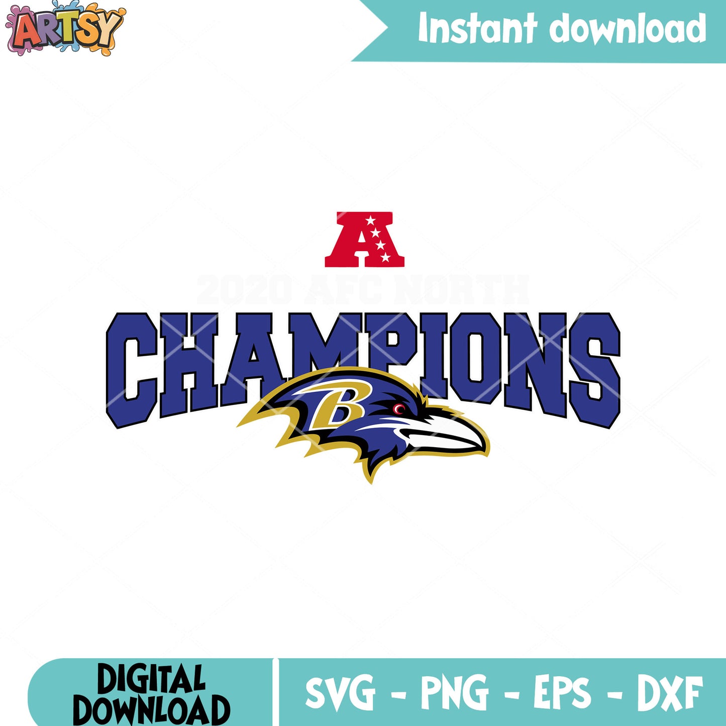 Usa football svg. baltimore ravens svg, afc north champions svg
