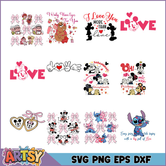 Valentine's SVG Bundle Disney & More