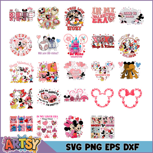 Valentine's SVG Bundle Mickey & Friends