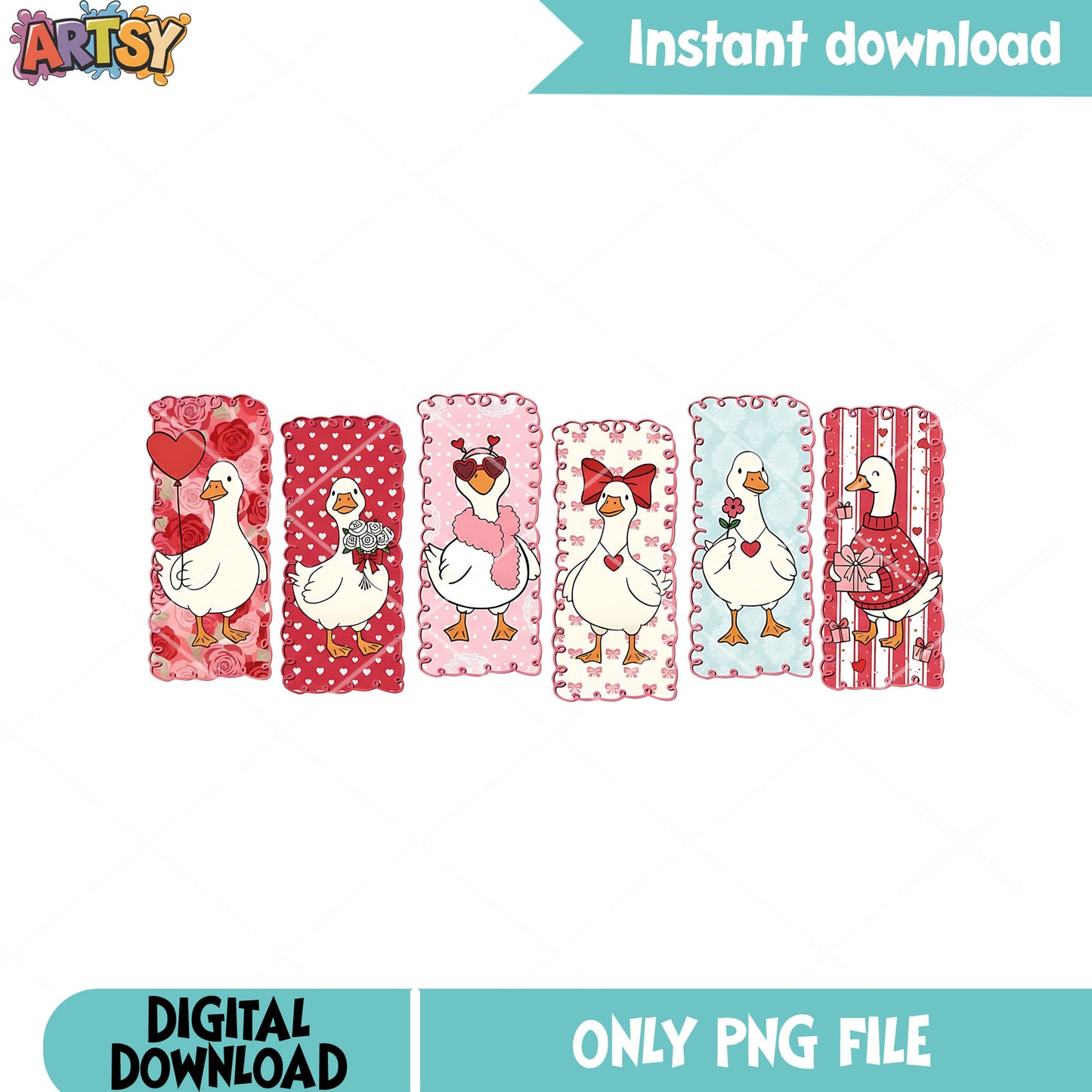 Valentine_s day png,cute goose png, romantic accessories png