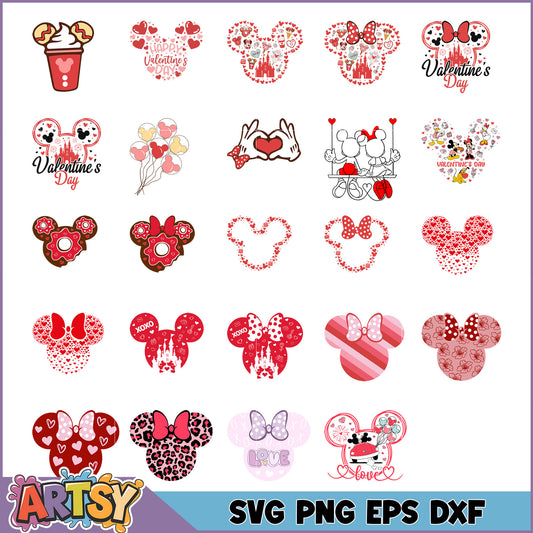 Valentines Day Mouse Ears SVG Bundle