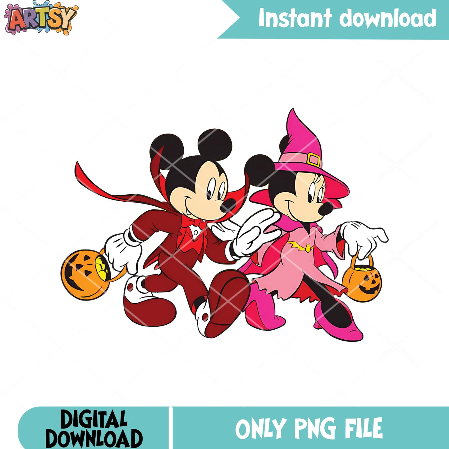 Vampire mickey png, Minnie witch costume png, disney halloween png