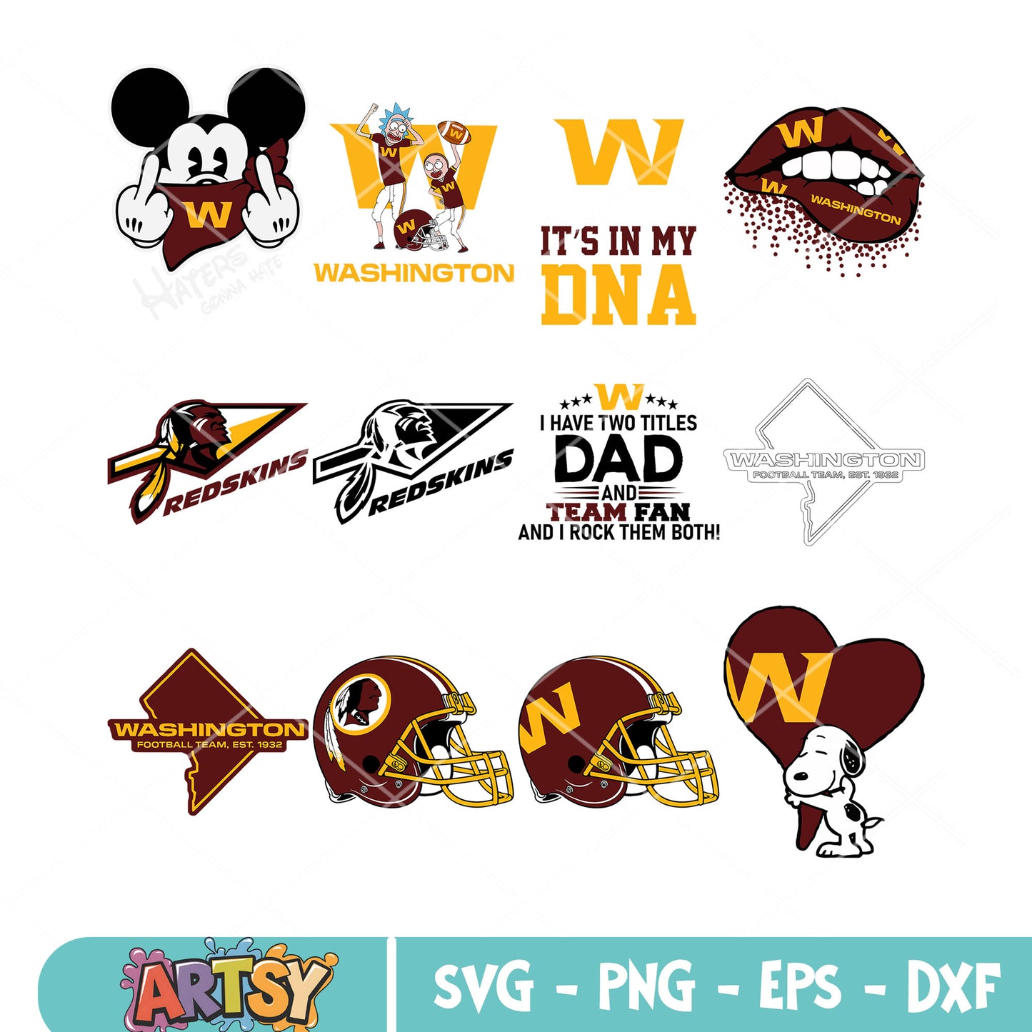 Washington Commanders bundle svg, redskins washington svg, snoopy svg