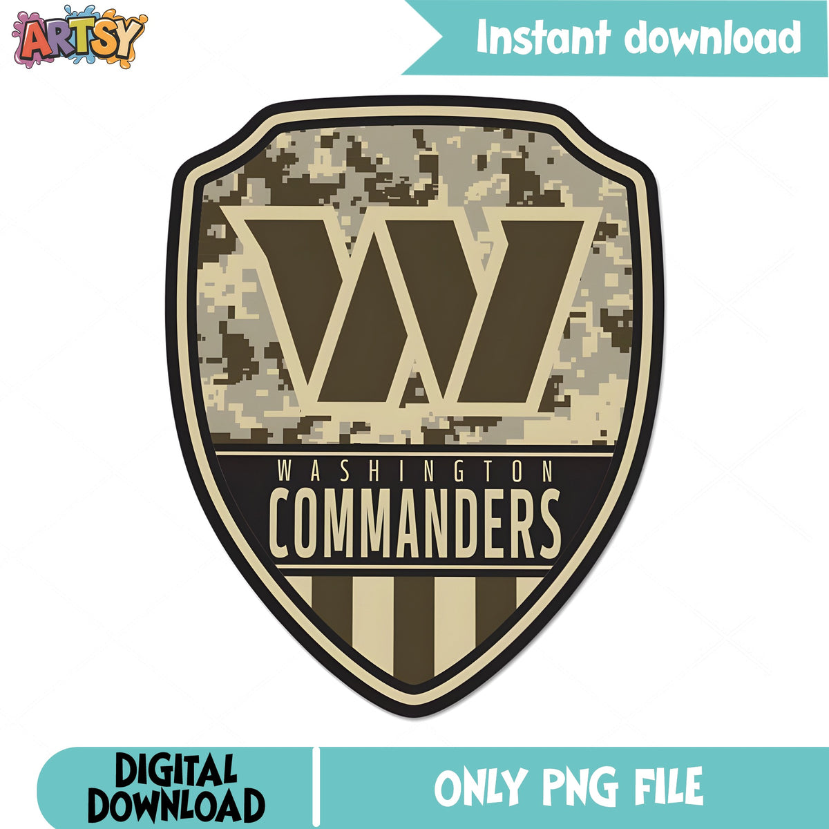 Washington Commanders Camo PNG, NFL Football PNG, Military PNG