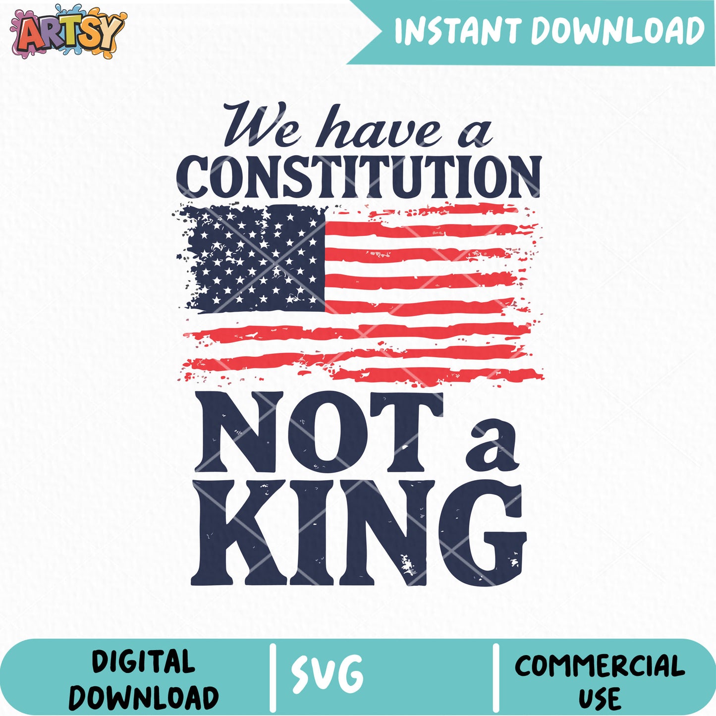 We have constitution not king svg, no kings svg, america no kings svg