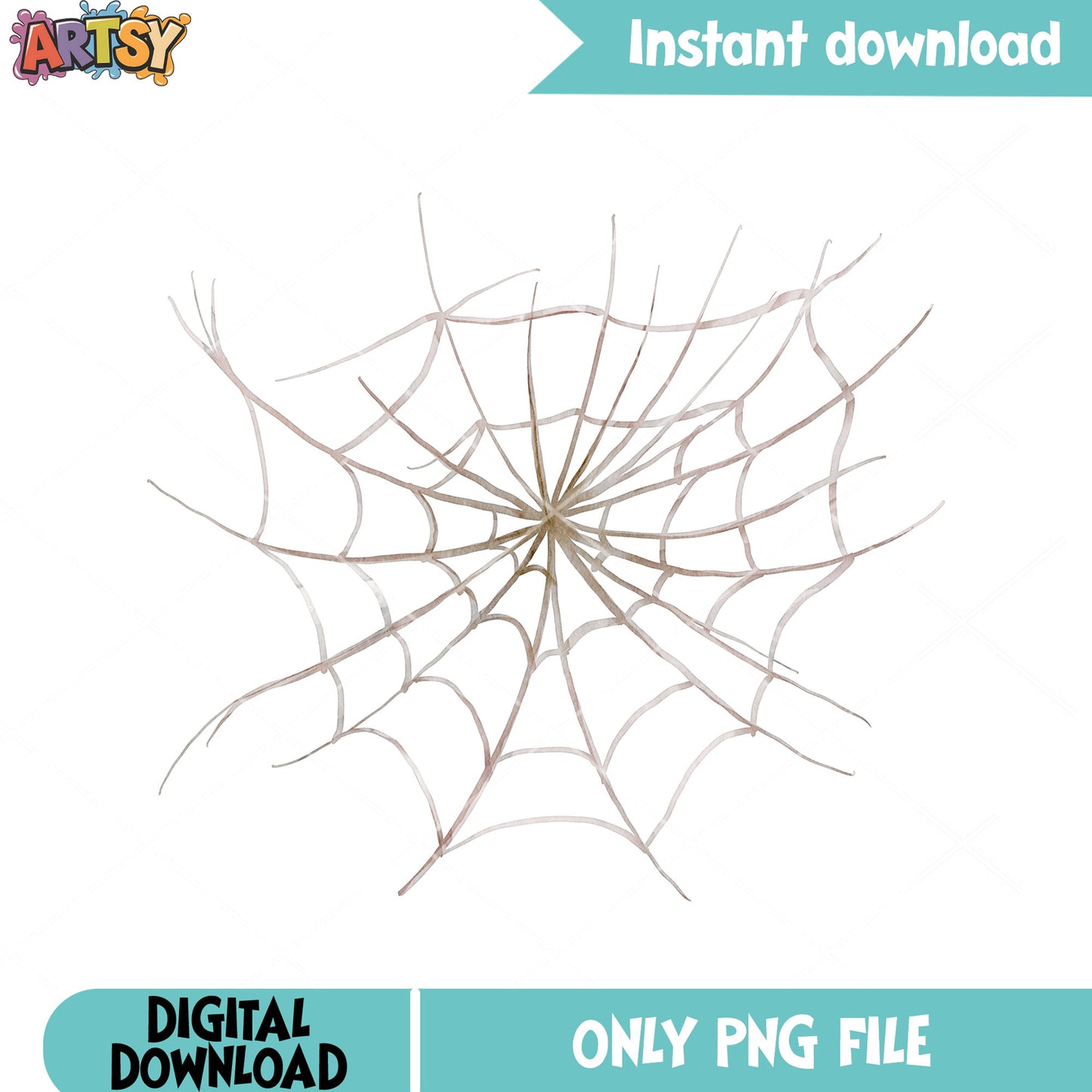White Spider web png, godthic art png, halloween scary png