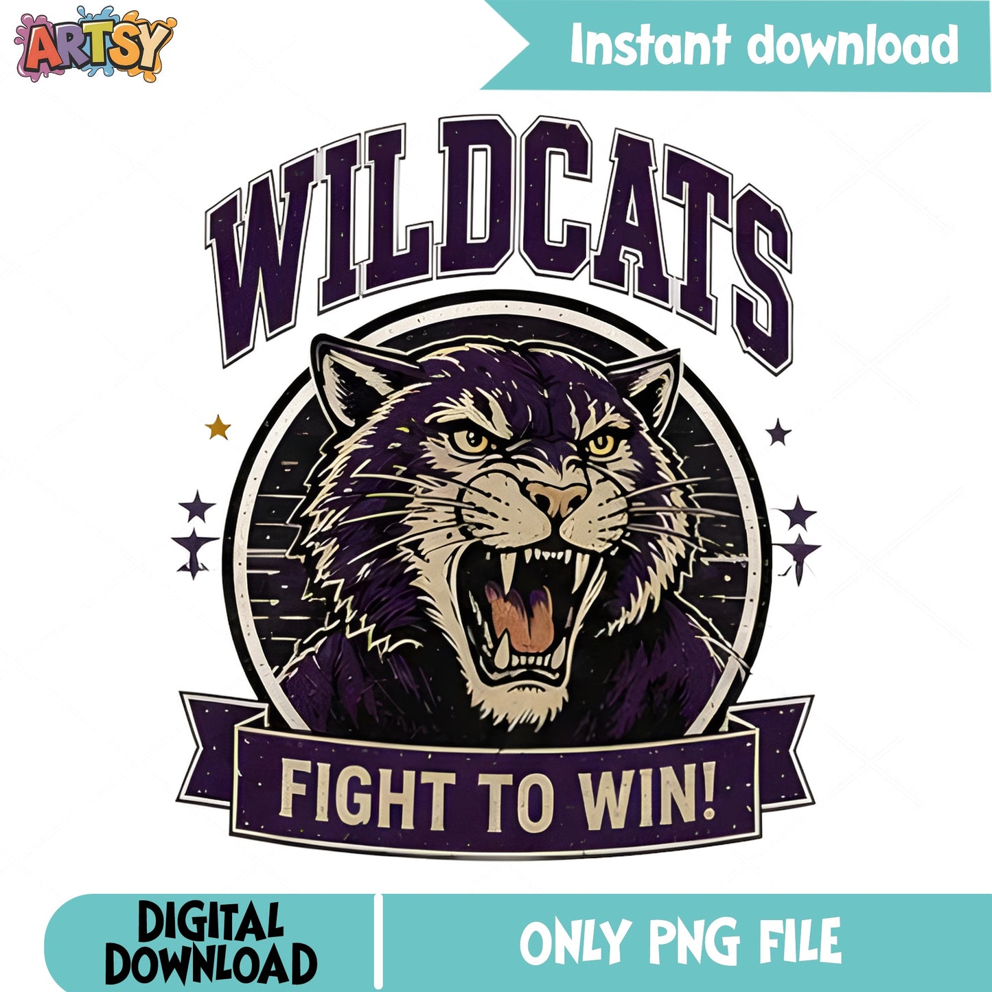 Wildcats Fight To Win PNG, School Spirit Mascot PNG, Team PNG