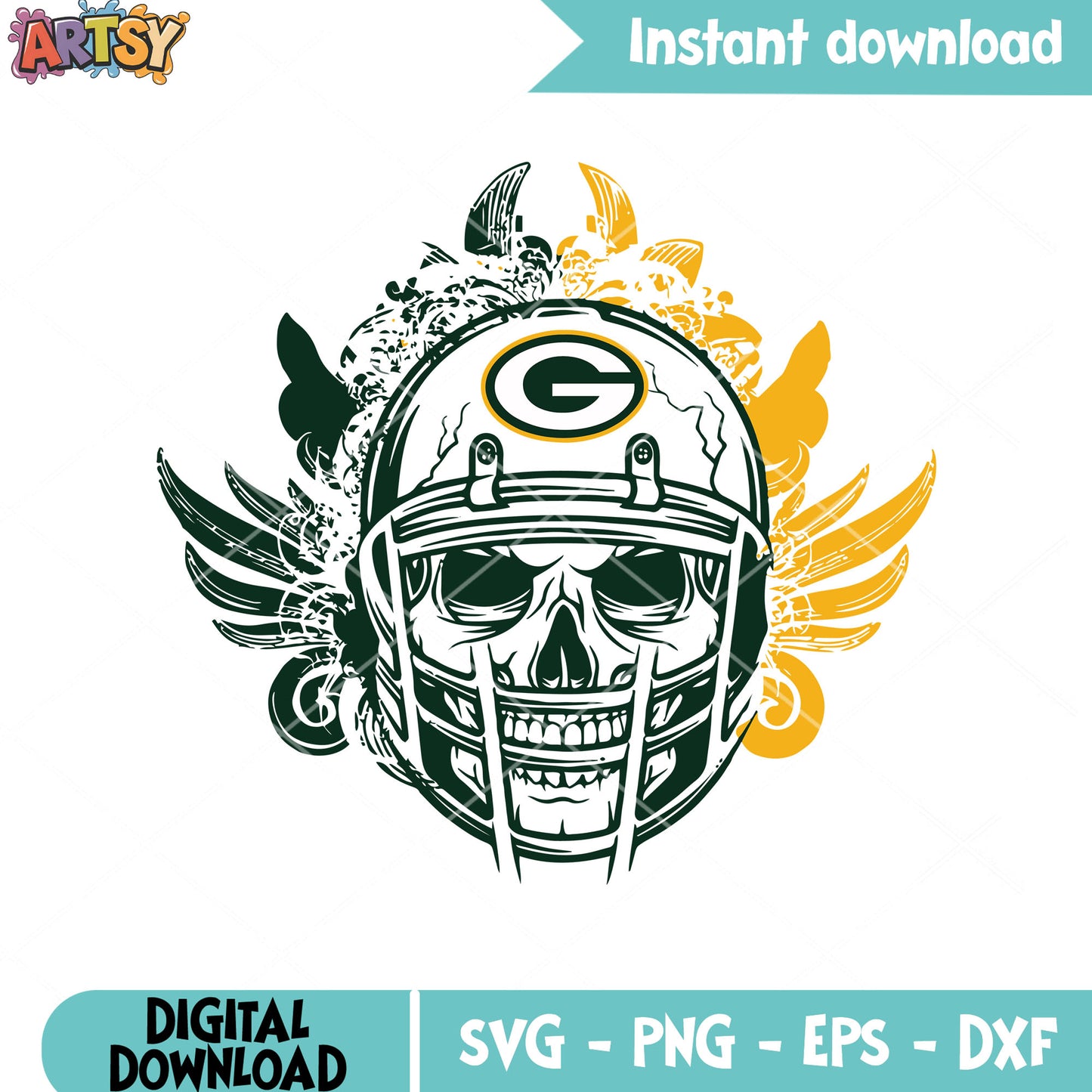 Wild wing g packers svg, Green Bay Packers svg, nfc north svg