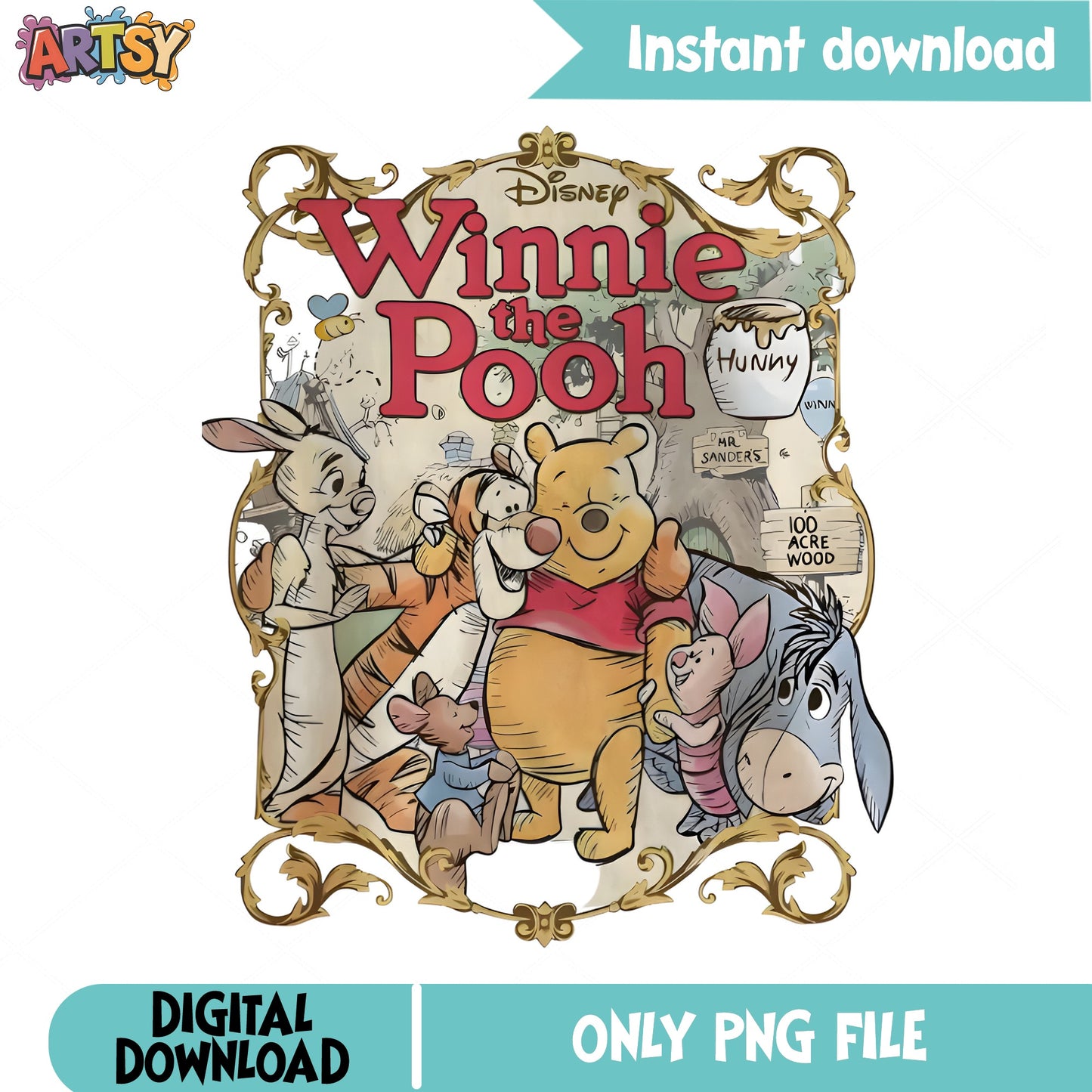 Winnie The Pooh And Friends PNG, Disney Pooh PNG, Tigger Eeyore PNG