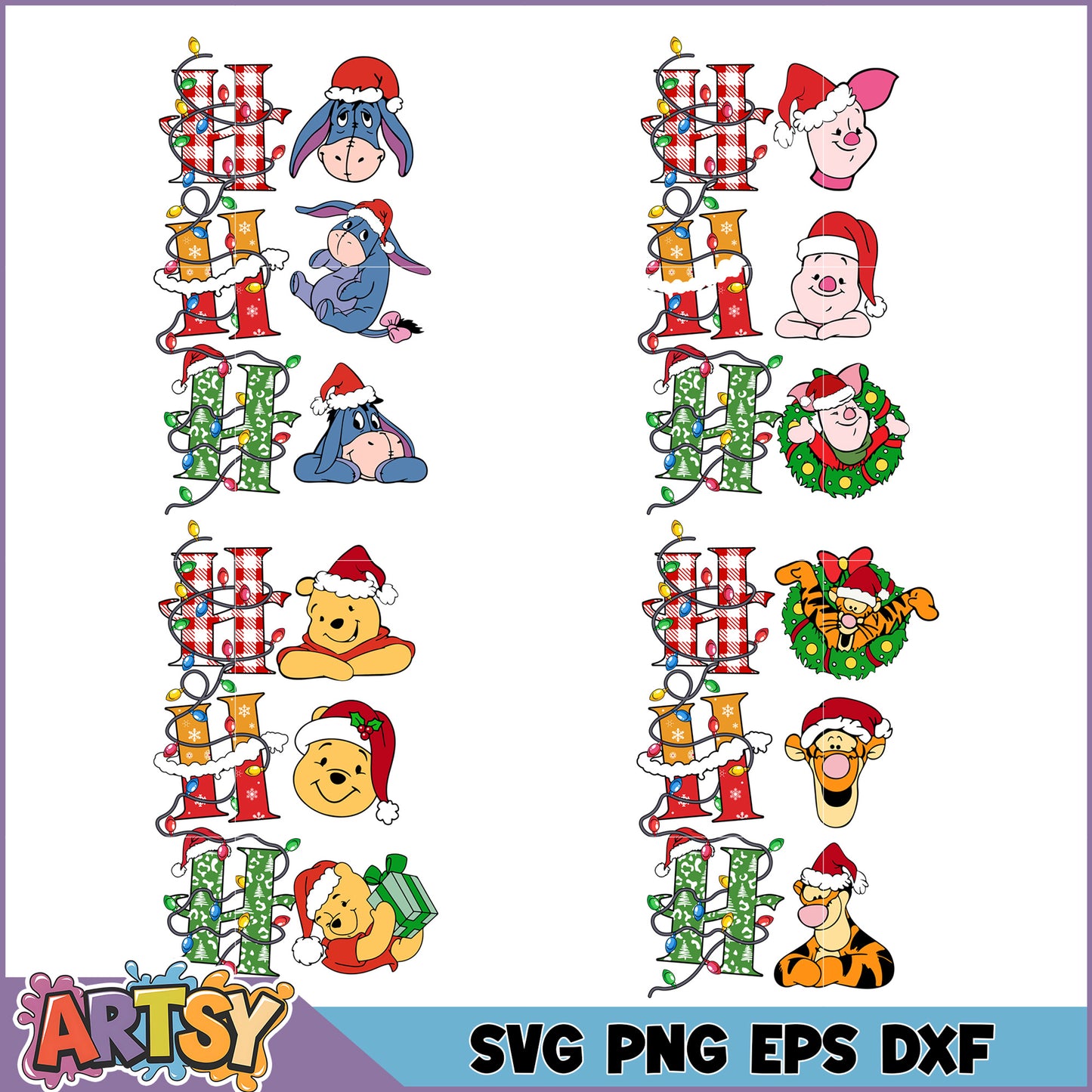 Winnie the Pooh Christmas SVG Bundle