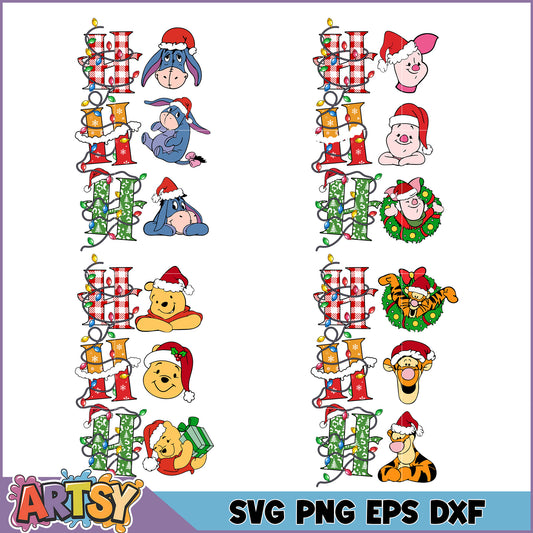 Winnie the Pooh Christmas SVG Bundle