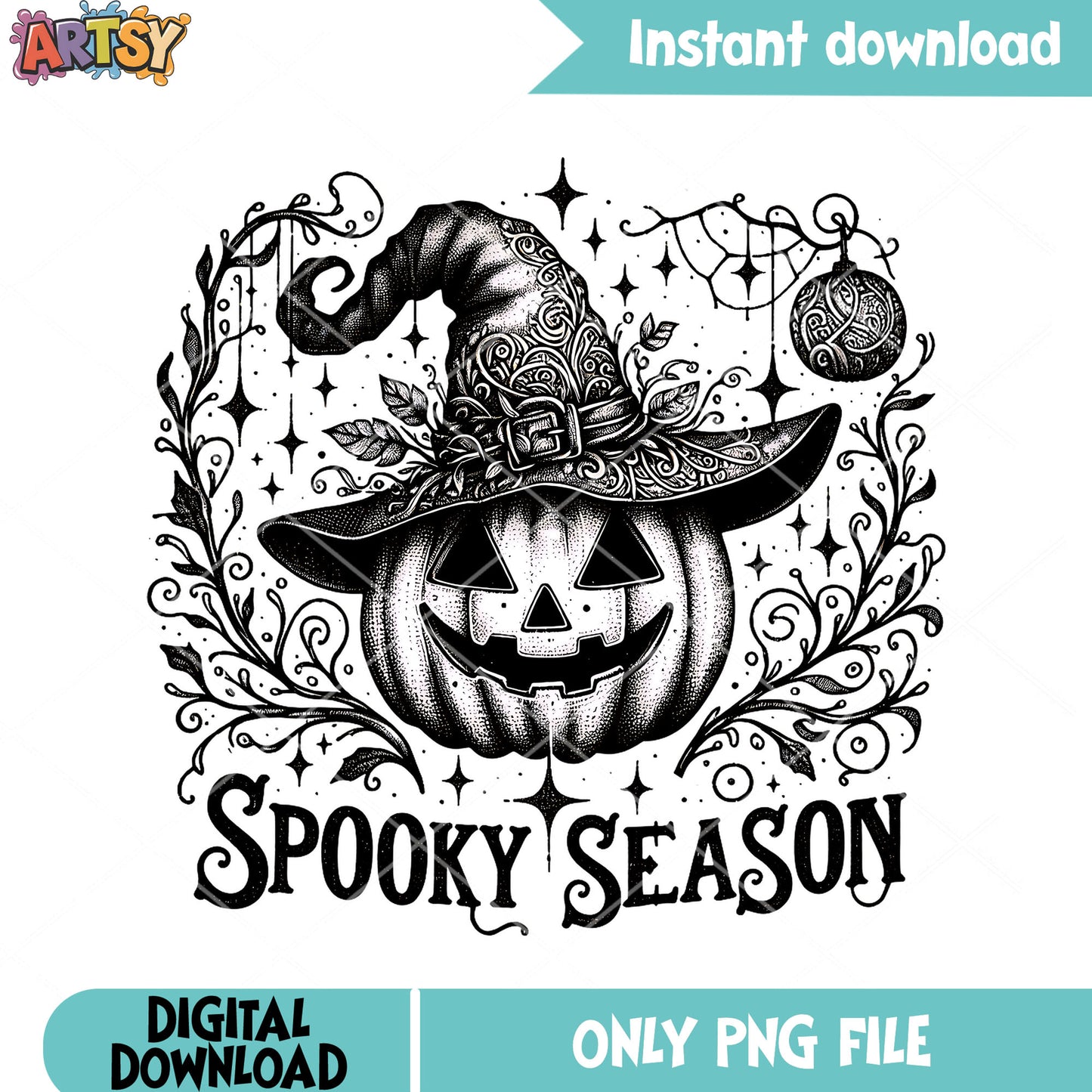 Witch hat Mr pumpkin png, spooky season png, scary halloween png