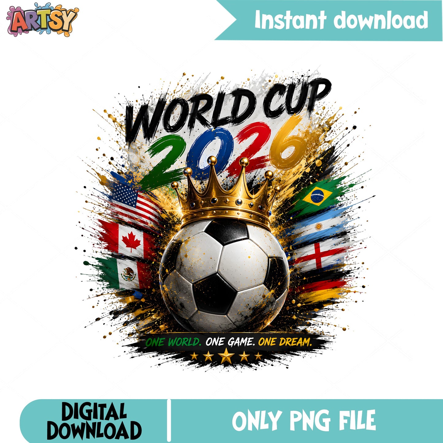 World Cup 2026 Soccer PNG, Football Sublimation PNG, Soccer PNG